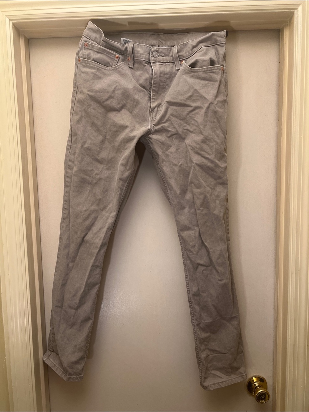 Levi's Men's 511 Slim Straight Jeans in Light Gray